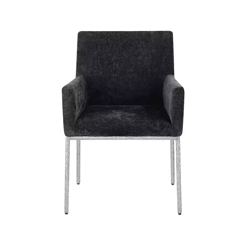Meridian Furniture,Reeves Chenille Fabric Dining Chair, Set of 2