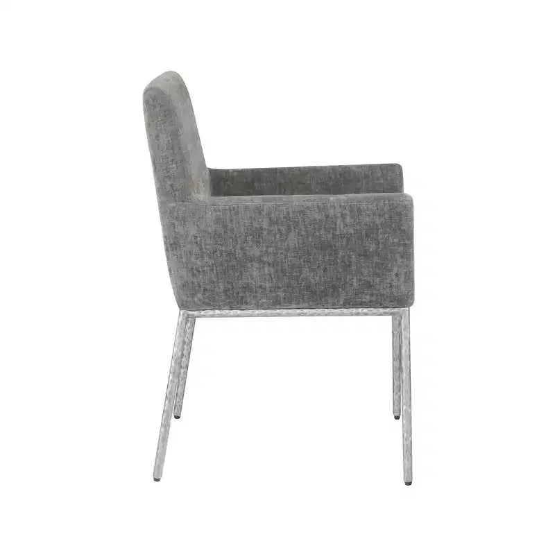 Meridian Furniture,Reeves Chenille Fabric Dining Chair, Set of 2
