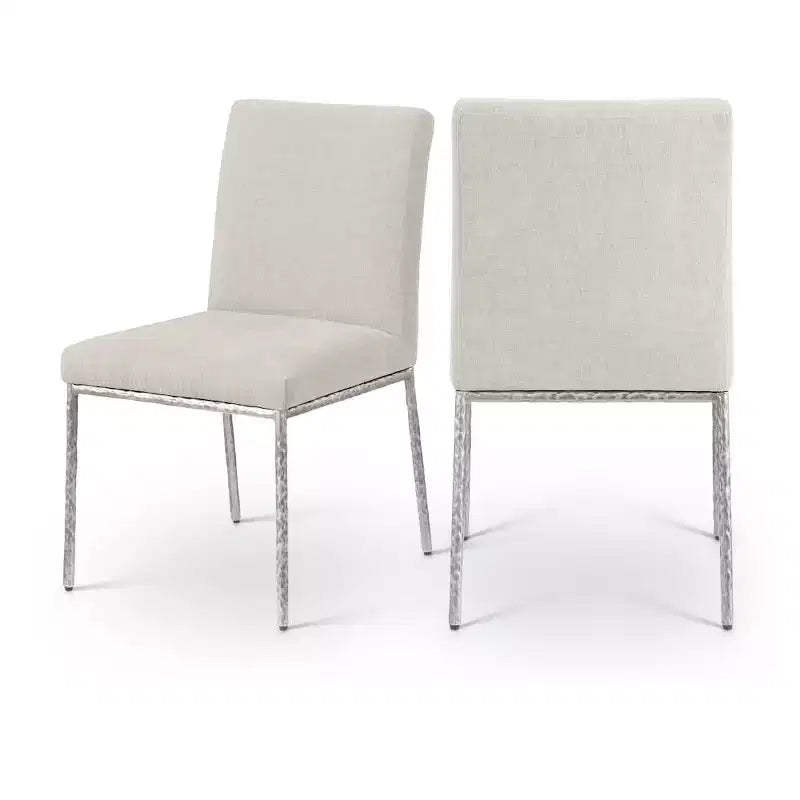 Meridian Furniture,Reeves Chenille Fabric Dining Chair, Set of 2