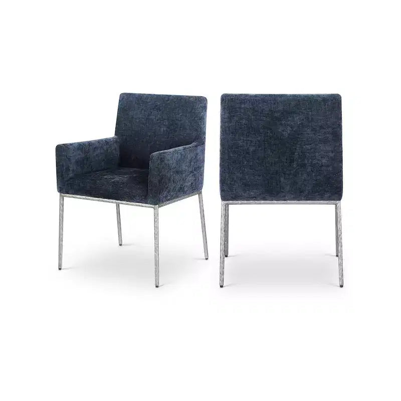 Meridian Furniture,Reeves Chenille Fabric Dining Chair, Set of 2