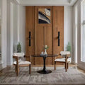 Meridian Furniture,Sacha Beige Linen Textured Fabric Dining Chair, Set of 2