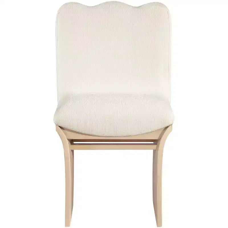 Meridina Furniture,Shaw Cream Chenille Fabric Upholstered Dining Chair