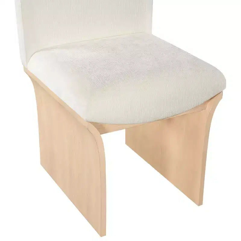 Meridina Furniture,Shaw Cream Chenille Fabric Upholstered Dining Chair
