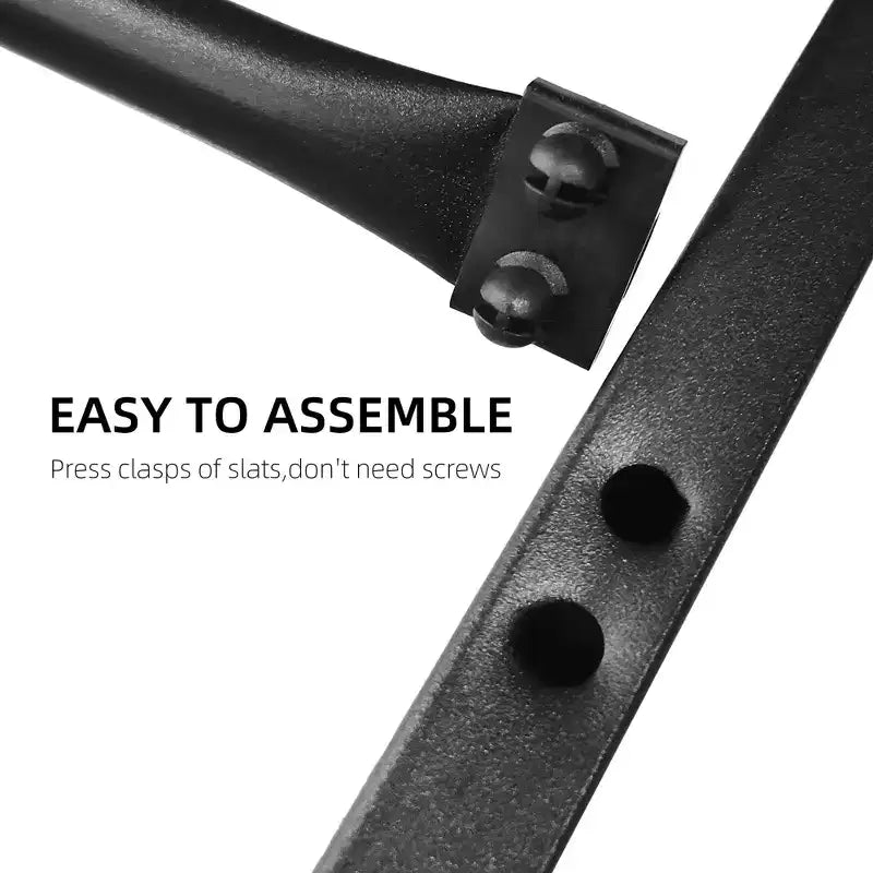 Bed Frame with Headboard - Industrial Metal Frame with Under Bed Storage, Noise-Free