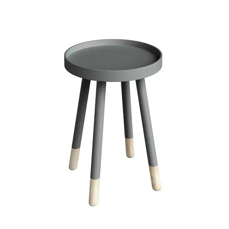 Lavish Home Round End Table, Modern Stand with Tray Top to Hold Drinks or Display, Accent Table or Nightstand