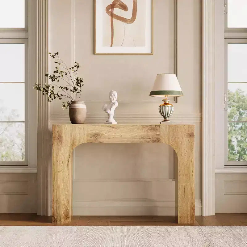 Farmhouse Console Table - Narrow Wood Entryway Sofa Table Behind Couch, Slim Rustic Hallway Furniture for Living Rooms, Foyers, and Apartments