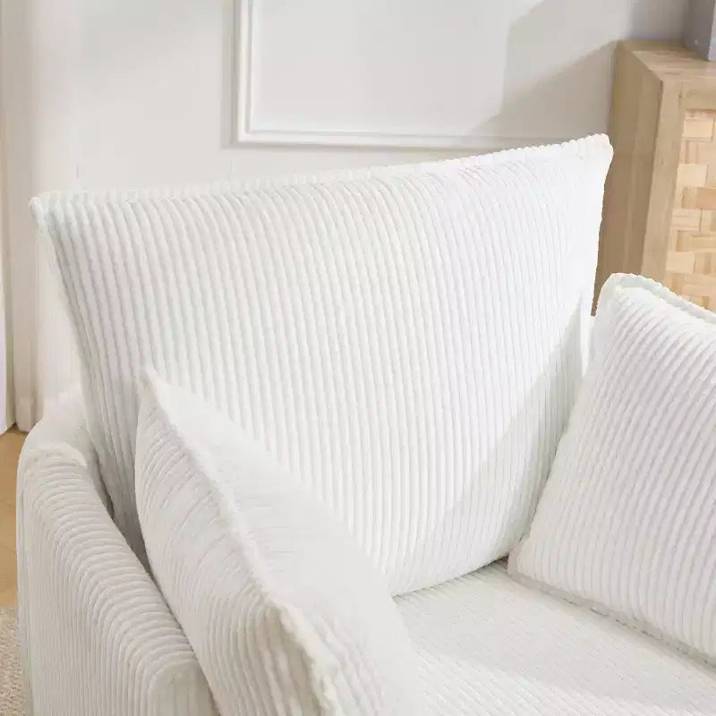 GDFStudio Roxane Modern Upholstered Swivel Chair with Pillows