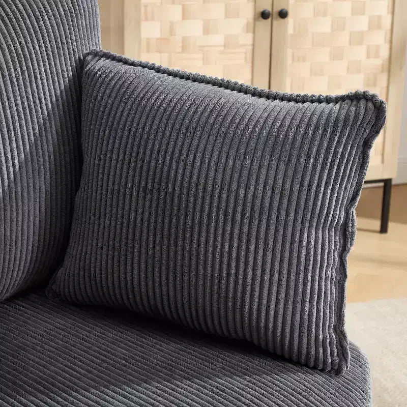 GDFStudio Roxane Modern Upholstered Swivel Chair with Pillows
