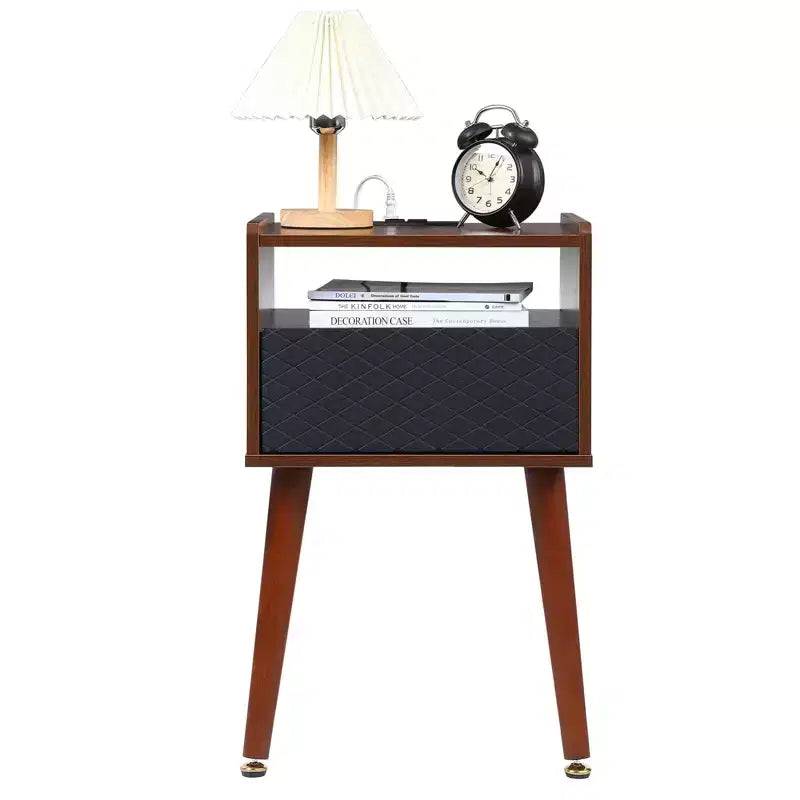 Modern Nightstand,Wooden Side Table, Small End Table Side Table, Drawers Storage Space for Bedroom Living Room Office