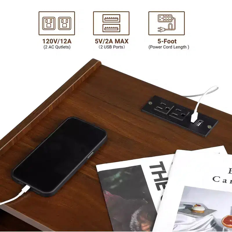 Modern Nightstand,Wooden Side Table, Small End Table Side Table, Drawers Storage Space for Bedroom Living Room Office