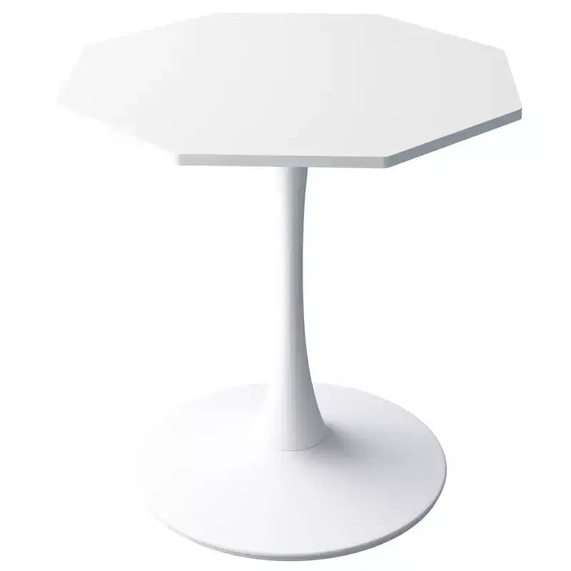 TROPOW 31.50 Modern Octagonal Coffee Table, Mid-Century Style Tulip Dining Table, Marble Coffee Tables for Reception Room , Easy to Clean