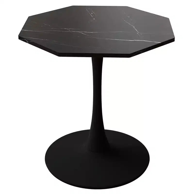 TROPOW 31.50 Modern Octagonal Coffee Table, Mid-Century Style Tulip Dining Table, Marble Coffee Tables for Reception Room , Easy to Clean