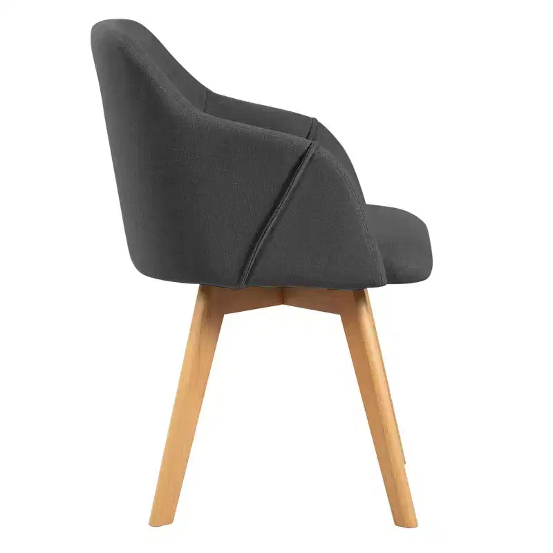 Bekrvio Swivel Dining Chairs Set of 2/4 with Arms,Modern Linen Upholstered Accent Arm Chairs with Wide Padded Seat & Solid Wood Legs