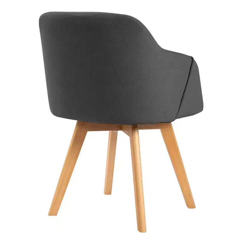 Bekrvio Swivel Dining Chairs Set of 2/4 with Arms,Modern Linen Upholstered Accent Arm Chairs with Wide Padded Seat & Solid Wood Legs