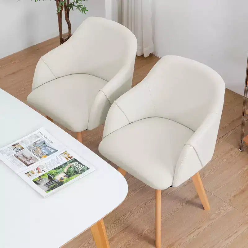 Bekrvio Swivel Dining Chairs Set of 2/4 with Arms,Modern Linen Upholstered Accent Arm Chairs with Wide Padded Seat & Solid Wood Legs