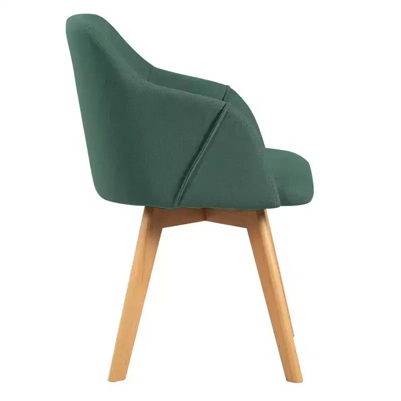 Bekrvio Swivel Dining Chairs Set of 2/4 with Arms,Modern Linen Upholstered Accent Arm Chairs with Wide Padded Seat & Solid Wood Legs