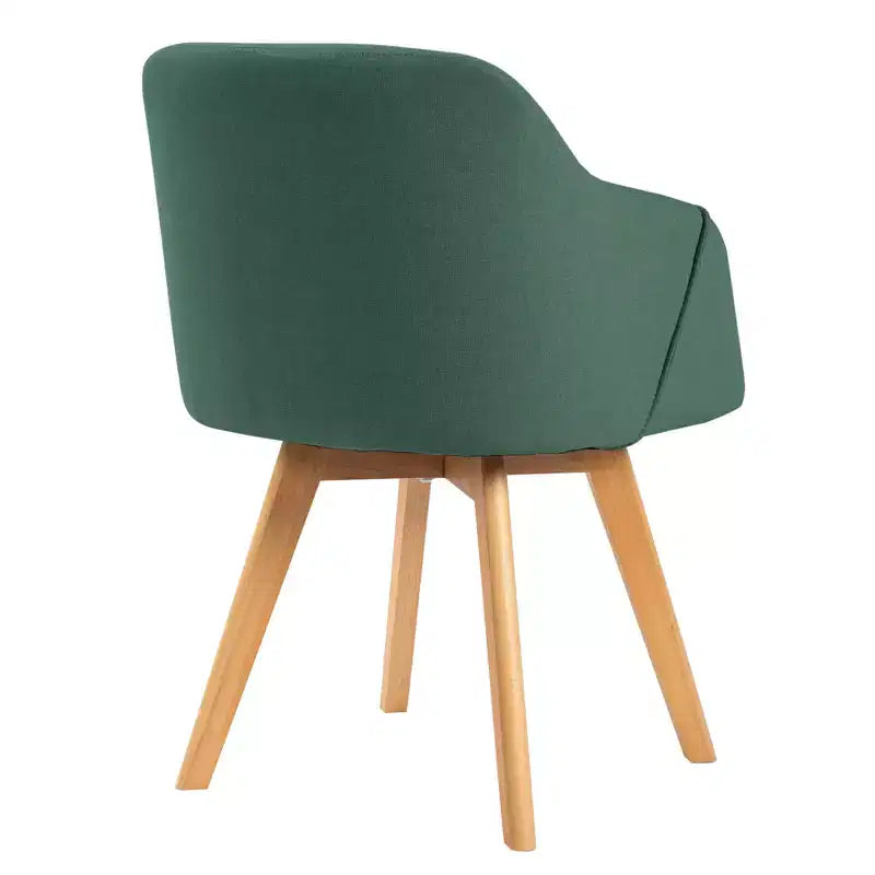 Bekrvio Swivel Dining Chairs Set of 2/4 with Arms,Modern Linen Upholstered Accent Arm Chairs with Wide Padded Seat & Solid Wood Legs