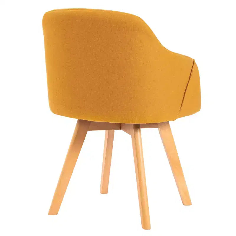 Bekrvio Swivel Dining Chairs Set of 2/4 with Arms,Modern Linen Upholstered Accent Arm Chairs with Wide Padded Seat & Solid Wood Legs