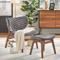 Fauteuil inclinable moderne en velours capitonné