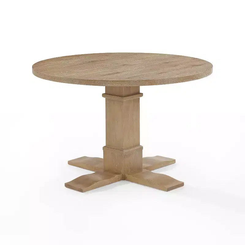 Joanna Round Dining Table Rustic Brown - Crosley