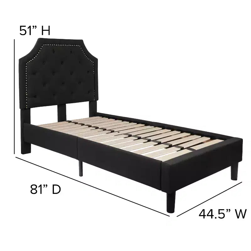 Flash Furniture Brighton Arched Tufted Upholstered Platform Bed
