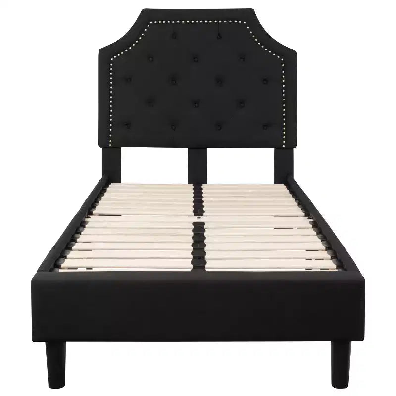 Flash Furniture Brighton Arched Tufted Upholstered Platform Bed