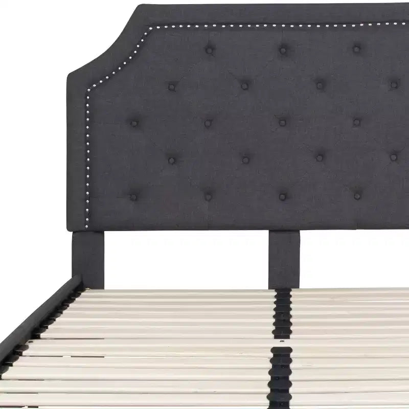 Flash Furniture Brighton Arched Tufted Upholstered Platform Bed