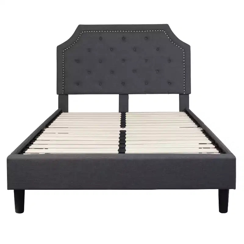 Flash Furniture Brighton Arched Tufted Upholstered Platform Bed