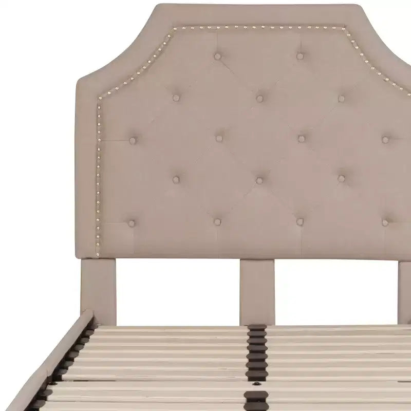 Flash Furniture Brighton Arched Tufted Upholstered Platform Bed