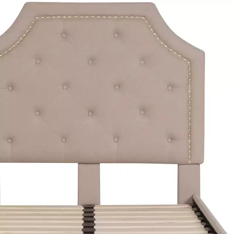 Flash Furniture Brighton Arched Tufted Upholstered Platform Bed