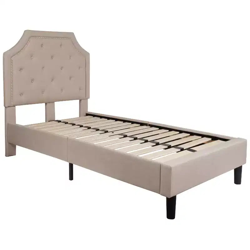 Flash Furniture Brighton Arched Tufted Upholstered Platform Bed