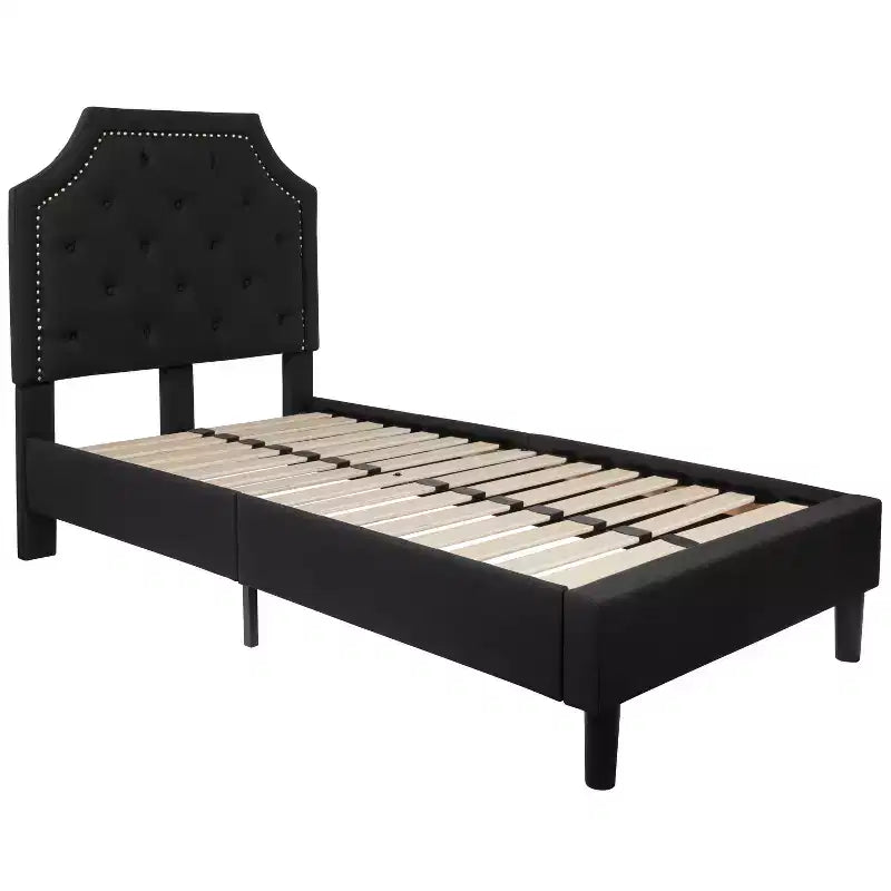 Flash Furniture Brighton Arched Tufted Upholstered Platform Bed