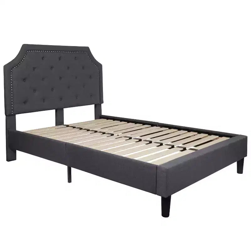 Flash Furniture Brighton Arched Tufted Upholstered Platform Bed